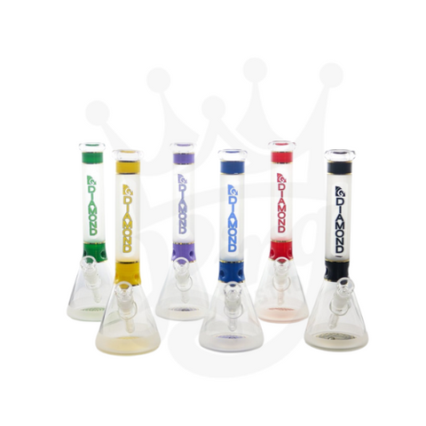 Diamond Glass 12" Diamond Sandblasted Water Pipe