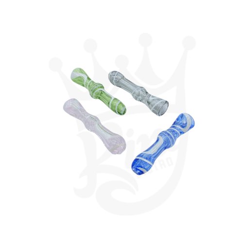 3.5" FULL COLOR WHITE SWIRL ONE HITTER